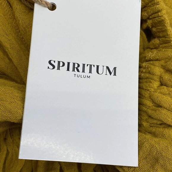 Spiritum Tulum Women’s Thea Maxi Dress Mustard Yellow One Size - Picture 2 of 8